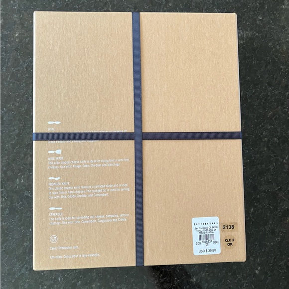 New Pottery Barn Tivoli Cheese Knives, Set of 4, Cheese Spreader, Entertaining - Picture 11 of 12